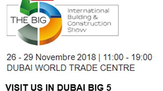 Pozzi Colours alla fiera evento The Big 5 Dubai dal 26 al 29 Novembre 2018